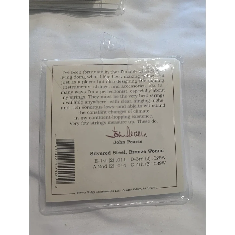 John‎ Pearse Strings Mandolin Set #2100M 80/20 Bronze Wound Standard Gauge